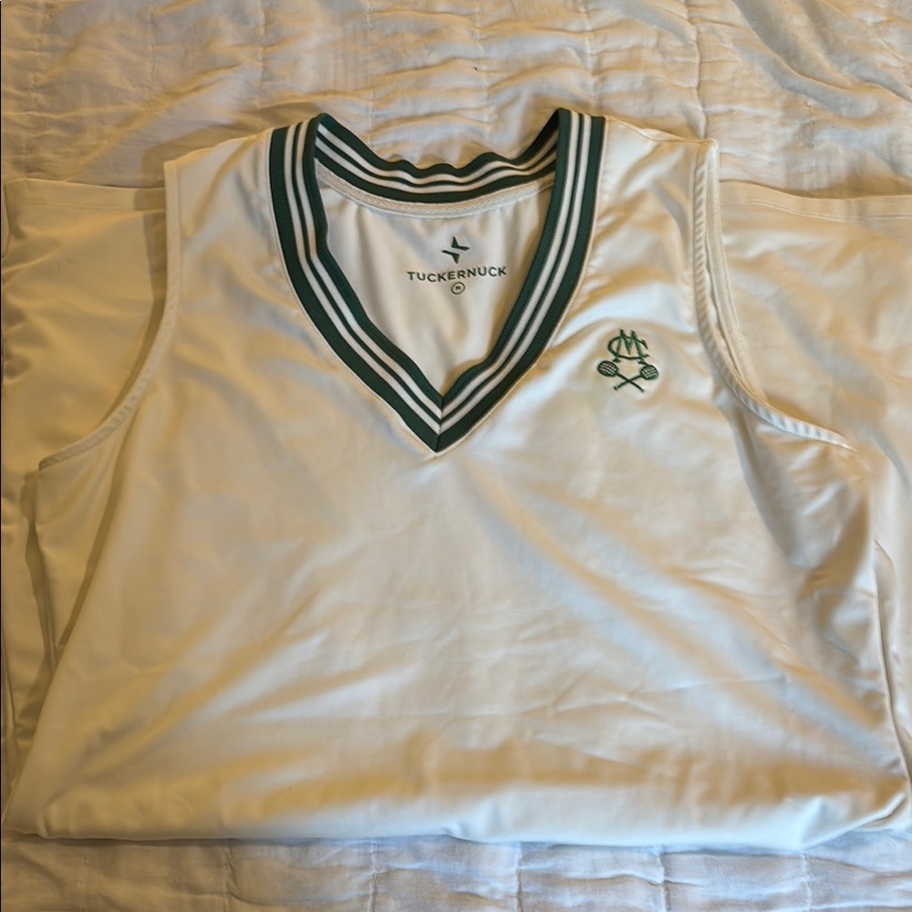 Tuckernuck White and Green Mini Dress